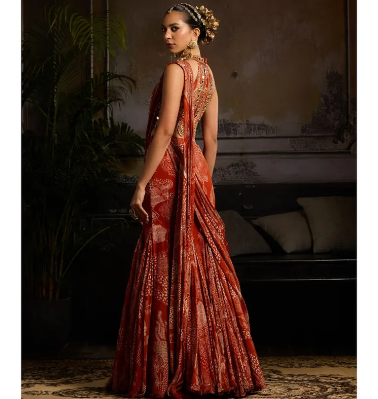 Bloom Mermaid Sari Set
