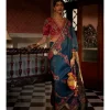 Blue Altaf Organza Sari Set