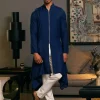 Blue Goe Drape Kurta Set