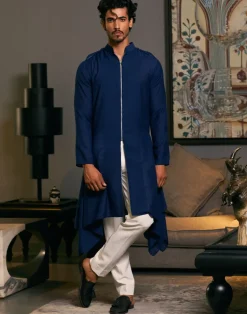 Blue Goe Drape Kurta Set