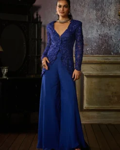 Blue Jacket Sharara Set