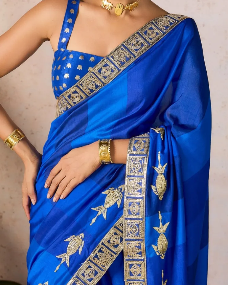 Blue Mystic Sari Set