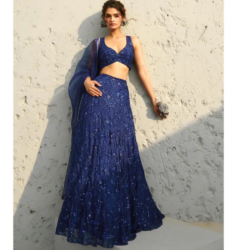 Blue Serena Skirt Set