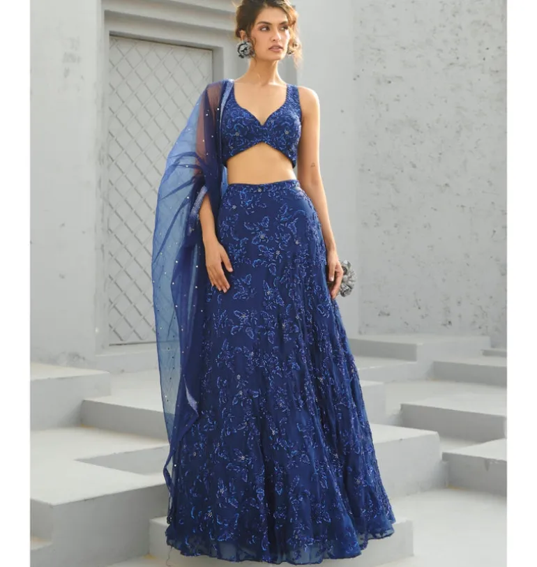 Blue Serena Skirt Set