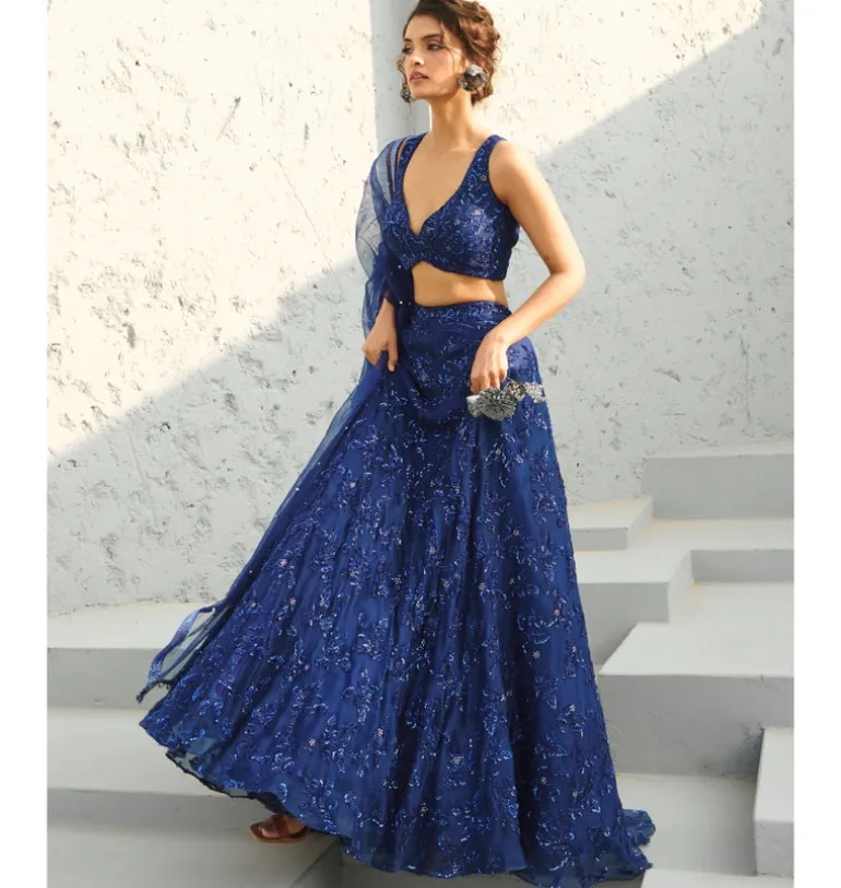 Blue Serena Skirt Set