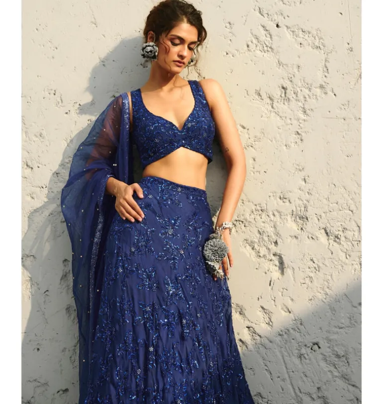 Blue Serena Skirt Set