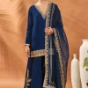 Blue Trikone Sharara Set