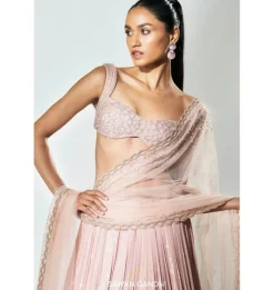 Blush Pink Cutwork Lehenga Set