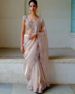Blush Zari Sari Set