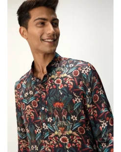 Botanical Blue Printed Kurta Set