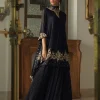 Box Pleat Kurta With Mukaish Lehenga