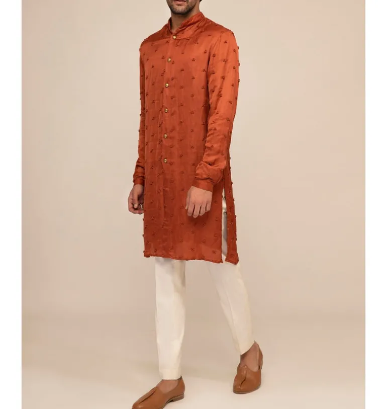 Braille Knotted Kurta Set