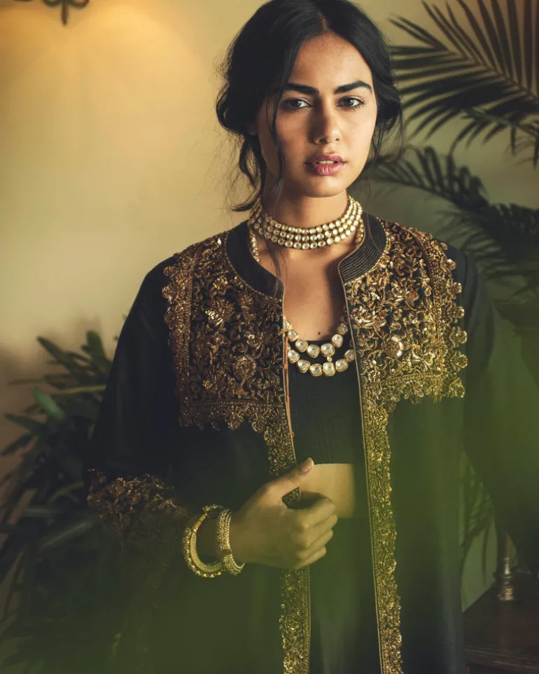 Brocade & Zardozi Jacket Set