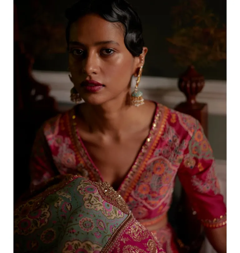 Brocade Patchwork Lehanga Set