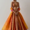 Burnt Orange Lehenga Set