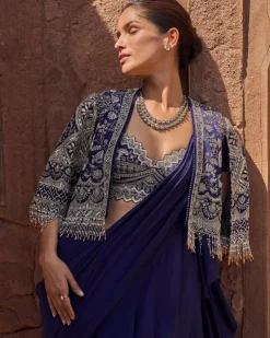 Cascade Sari with Cape Set
