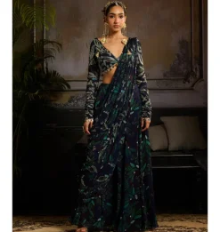 Celestial Drift Pant Sari Set