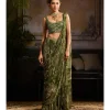 Celestial Moss Skirt Sari Set