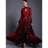 CF Chevron Maroon Anarkali