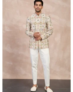 Champagne Bloom Bandhgala Set