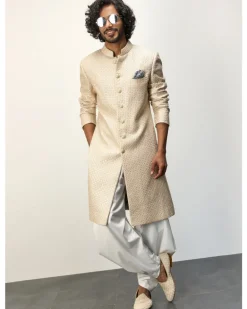 Champagne Jaal Printed Kurta Set