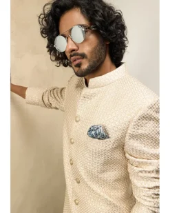 Champagne Jaal Printed Kurta Set