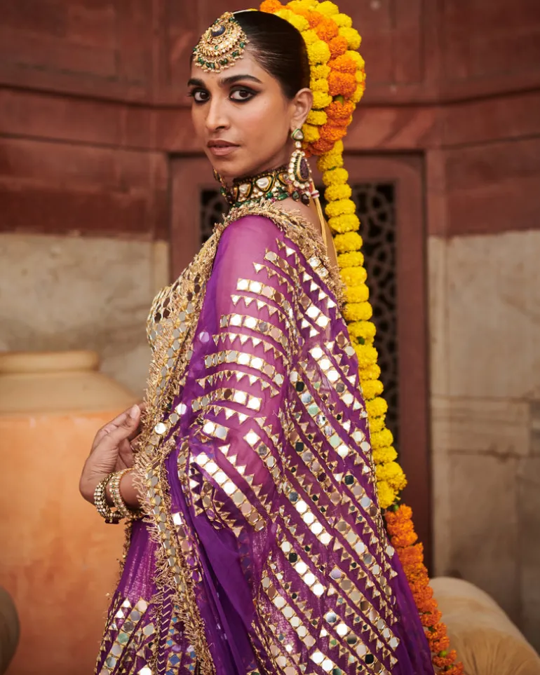 Chandi Sona Halftone Lehenga Set