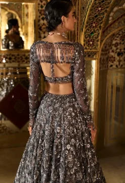 Charcoal Sequin Lehenga Set