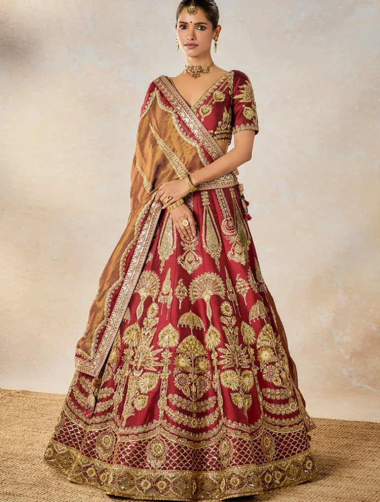 Cherry Gulab Lehenga Set