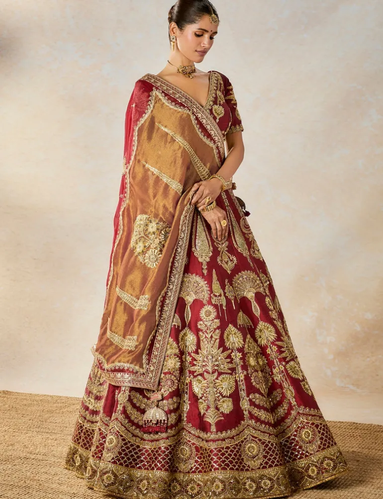 Cherry Gulab Lehenga Set