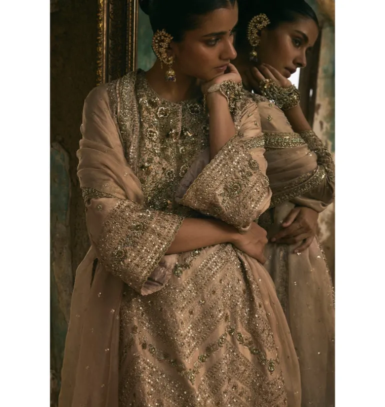 Chevron Long Kurta Set