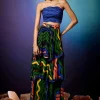 Cobalt Raio Skein Bustier with Aurorays Raio Tiered Skirt Set