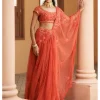 Cocktail Butterfly Tulle Drape Sari Set