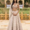 Coconut & Rose Gold Embroidered Lehenga Set