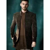 Coffee Brown Open Style Short Sherwani