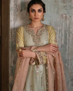 Color-Blocked Kurta Set