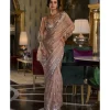 Copper Bold Cut Sequin Sari
