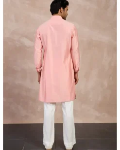 Cotton Candy Plain Chanderi Straight Kurta Set