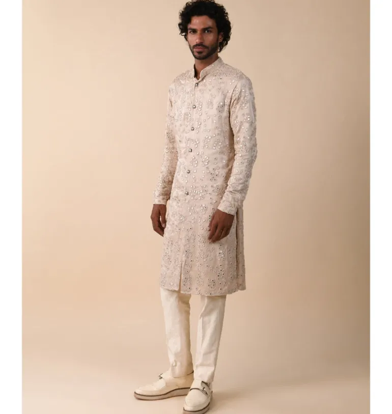 Creeper Kashmiri Mirror Knotted Kurta Set