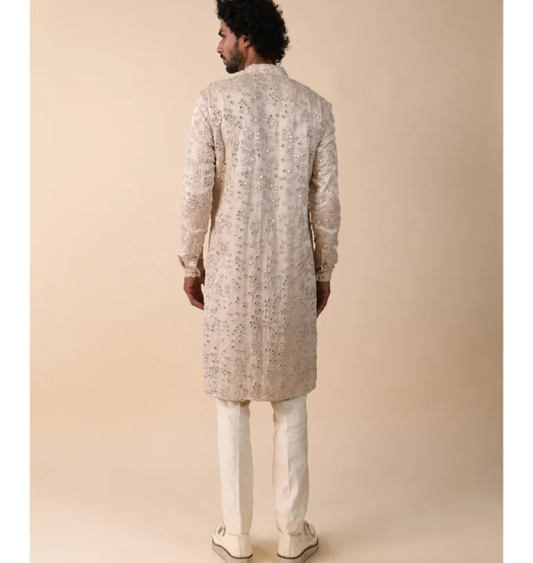 Creeper Kashmiri Mirror Knotted Kurta Set
