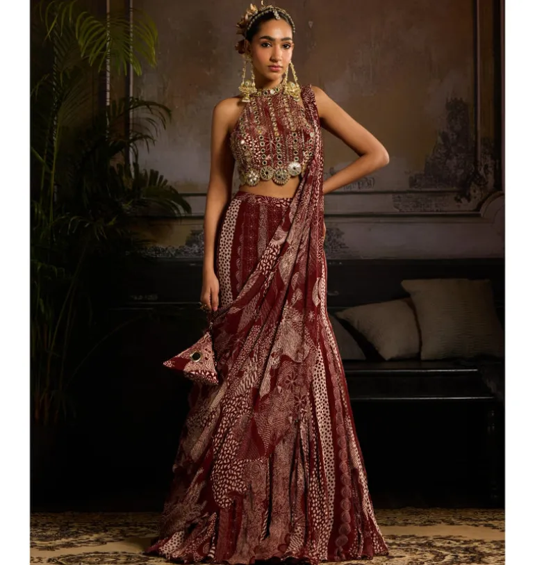 Crimson Dream Sari Set