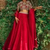 Crimson Red Lehenga Set