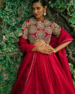 Crimson Red Lehenga Set