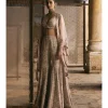 Dupion Dori Work Cape And Sharara Set