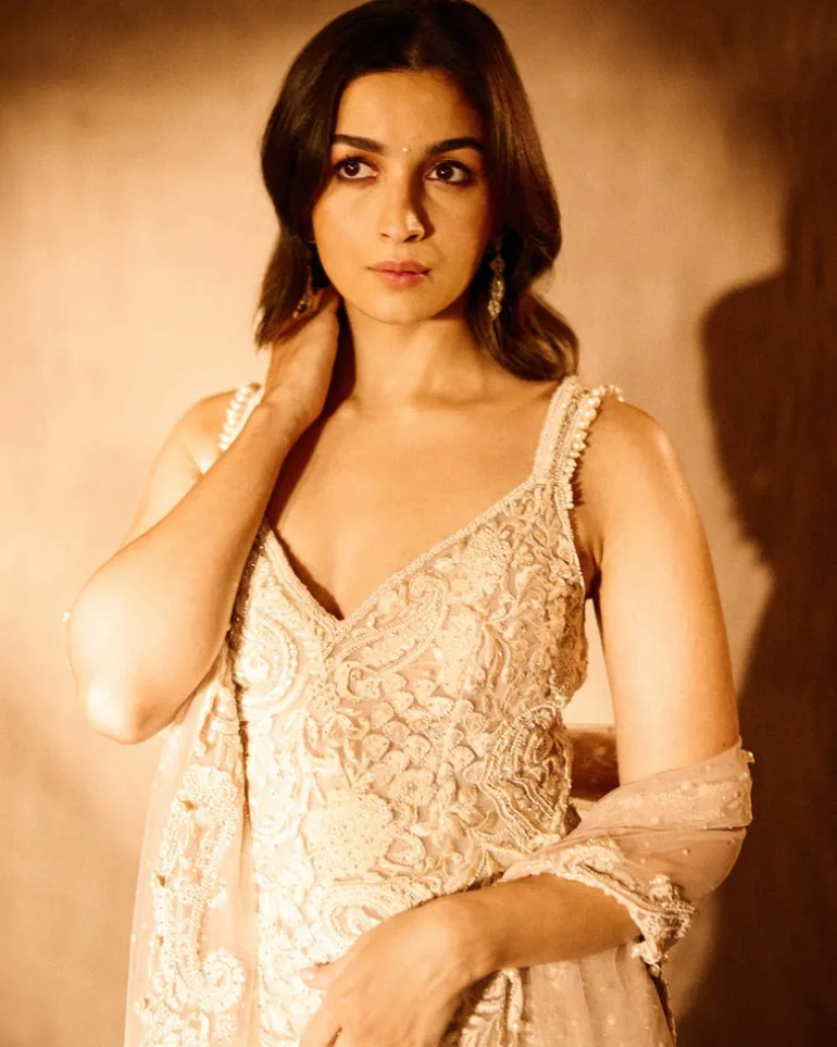 Dusty Pink Pearl Sharara Set