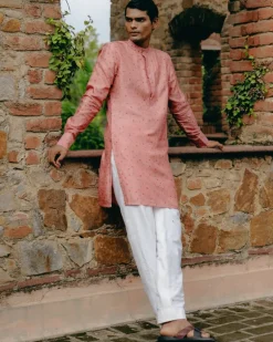 Dusty Rose Printed Kurta Set