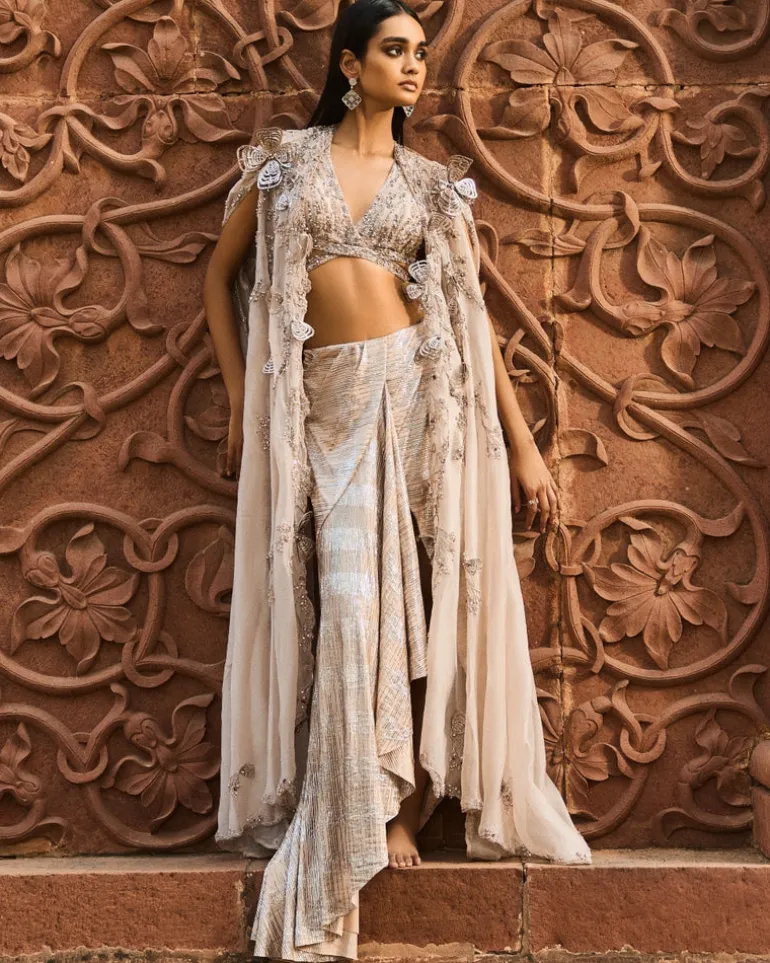 Eleanor Skirt Bustier And Cape Set