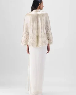 Embroidered Cape Set