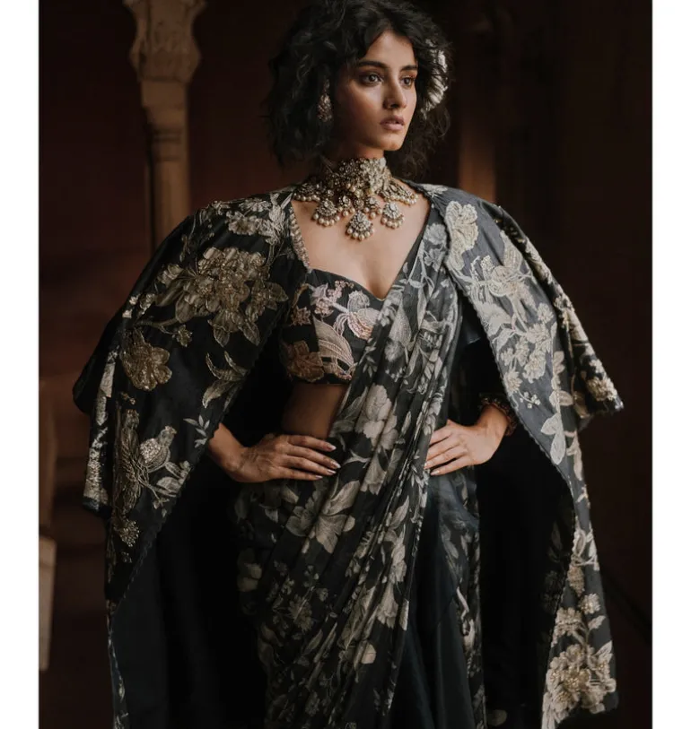 Enchanting Habitat Printed Sari Set