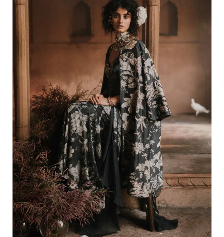 Enchanting Habitat Printed Sari Set